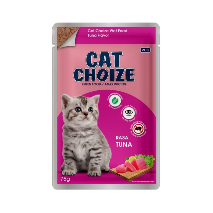 Cat Choize Pouch Cat Kitten Tuna Makanan Basah Kucing