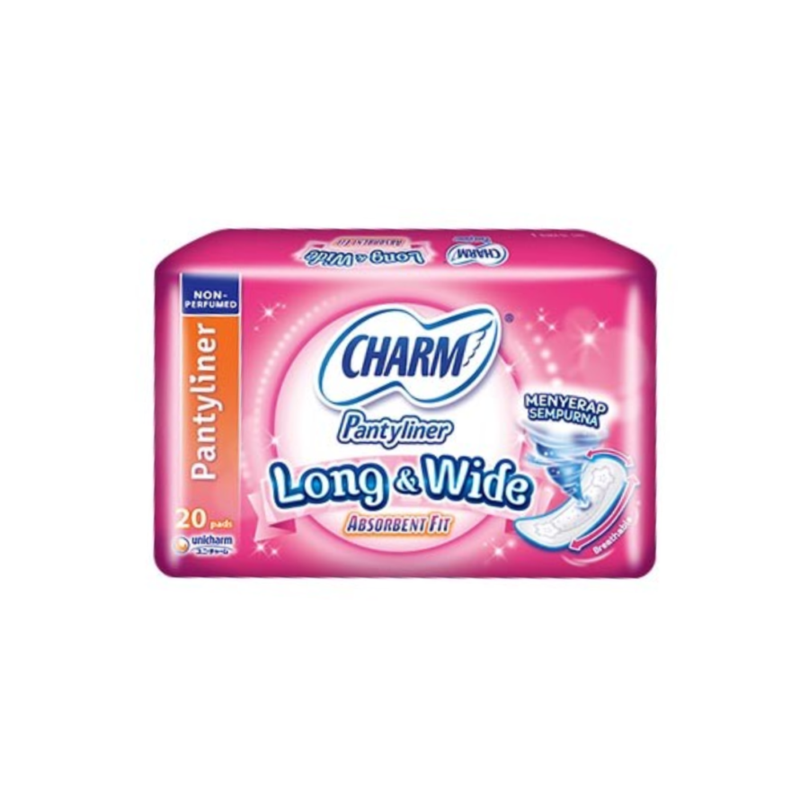 Charm Long & Wide Absorbent Fit Non Perfume 155mm Pantyliner 20pads