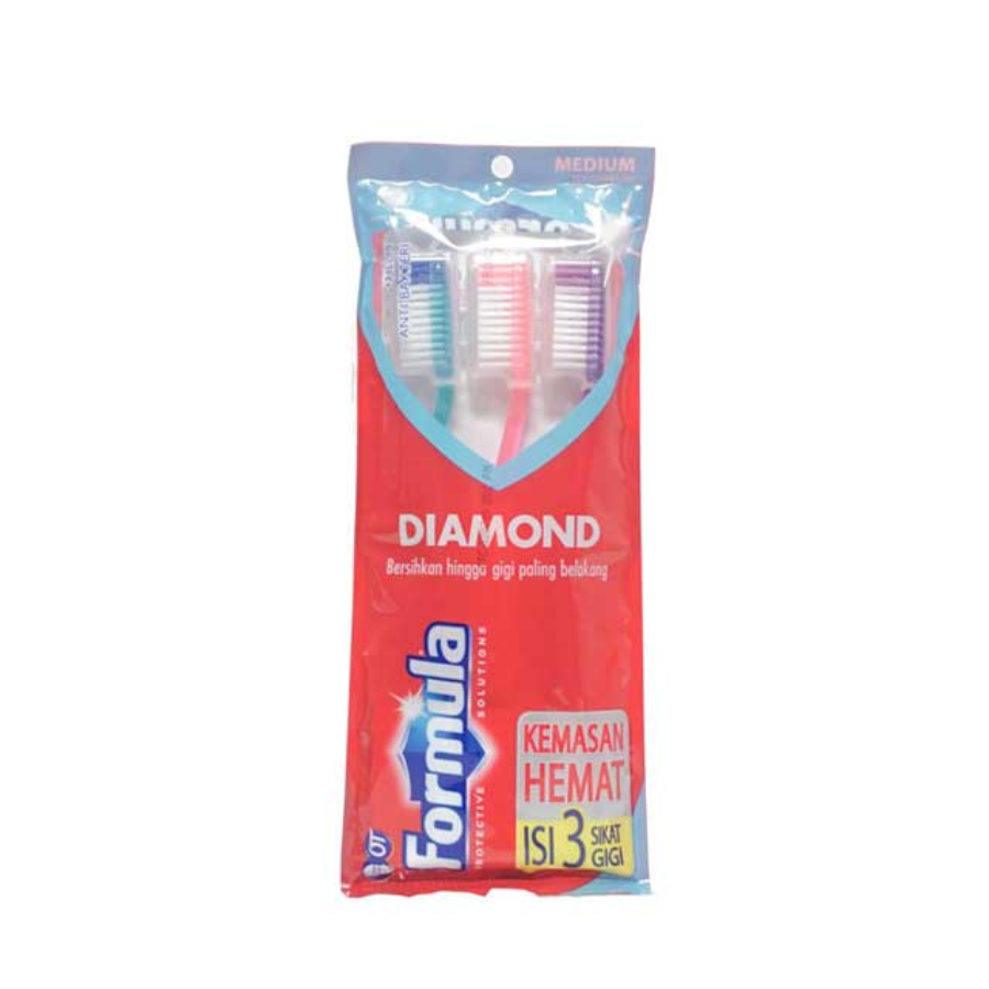 Formula Diamond Medium Sikat Gigi 3pcs