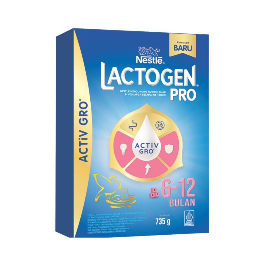 Lactogen Pro 2 ACTiVGRO Susu Formula Lanjutan 6-12 Bulan 735gram