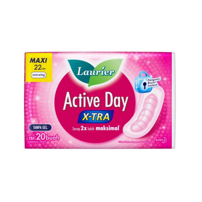 Laurier Active Day X-tra Maxi Non Wing 22 cm Pembalut Kewanitaan