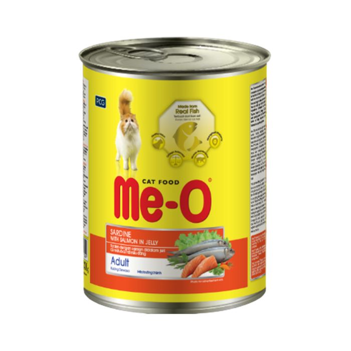 Me-O Can Cat Adult Sardine & Salmon Makanan Kucing