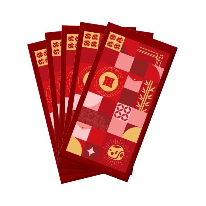 Red Envelope Airo Angpao uk 9x17cm isi 6 pcs - A Basics