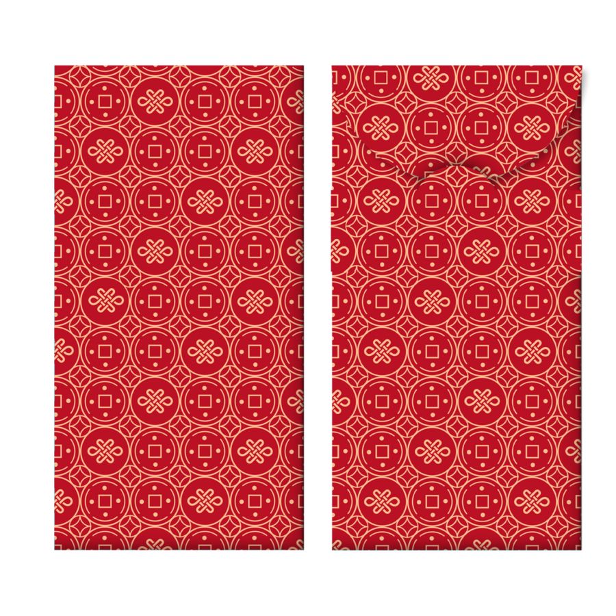 Red Envelope Angpao Batik Universal A Basics 9x17cm 6 pcs 1pack