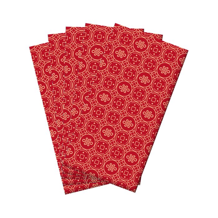 Red Envelope Angpao Batik Universal uk 9x17cm isi 6 pcs - A Basics