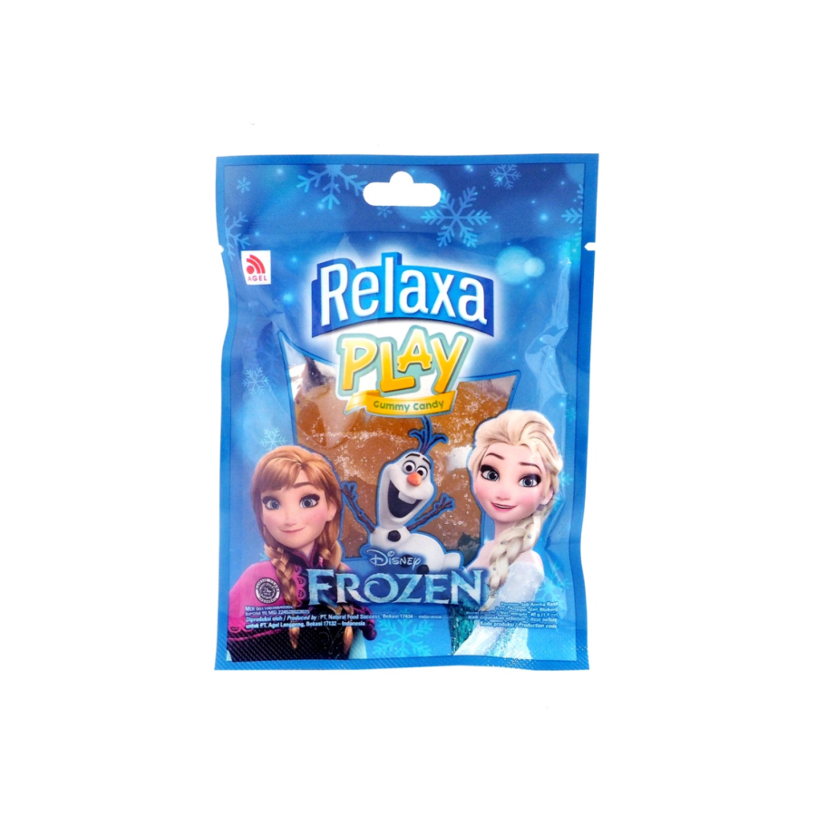 Bundle 10 Relaxa Play Frozen Gummy Candy Aneka Rasa Sachet 40 gram