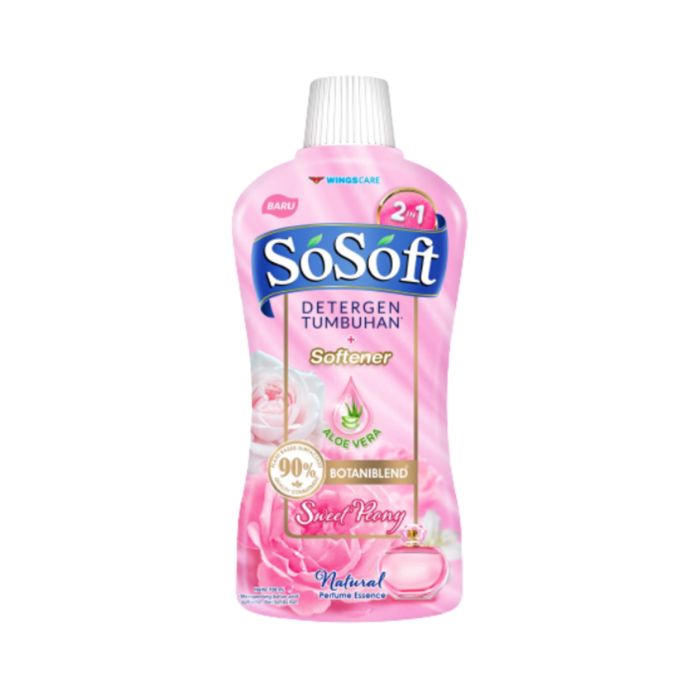 So Soft Detergen Cair Sweet Peony Natural Perfume Botol 700Ml