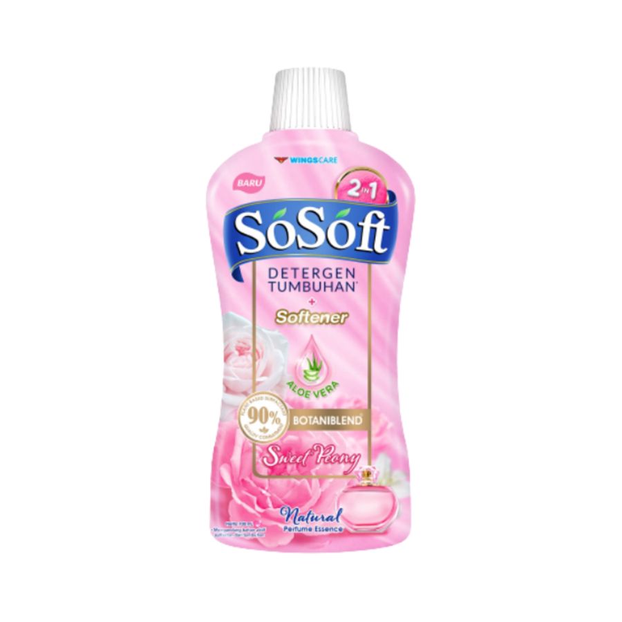 So Soft Detergen Cair Sweet Peony Natural Perfume Botol 700Ml 700ml