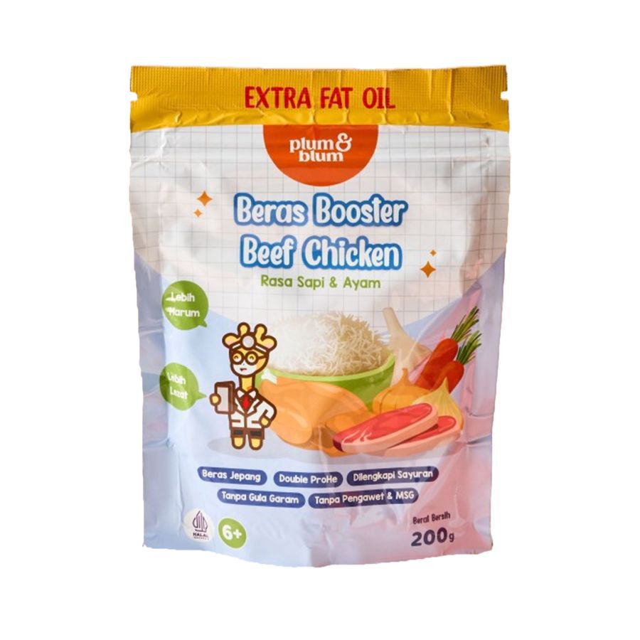Bundle 2 Plum and Blum Beras Mpasi Bb Booster Beef Chicken 200 gram