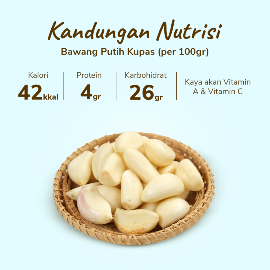 Bawang Putih Kupas Astro Farm 100gram