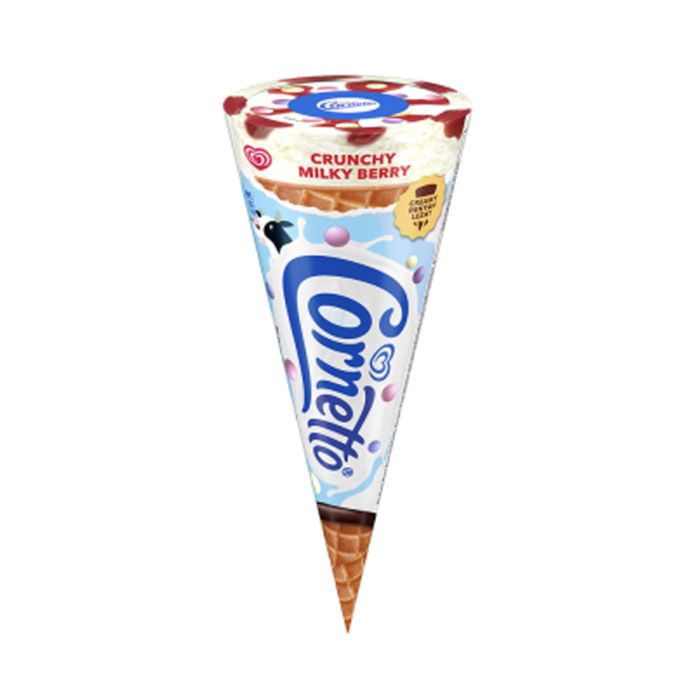 Walls Cornetto Crunchy Milky Berry 80 ml