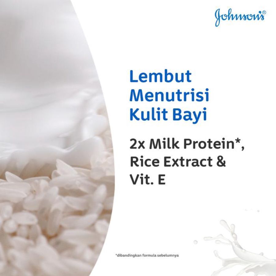 Johnson's Baby Hair & Body Baby Bath Milk + Rice 500ml