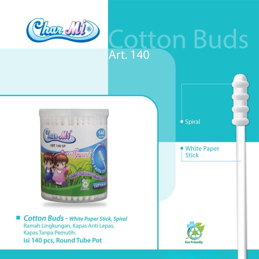 Charmi Spiral Art. 140 SP Cotton Buds 140stick