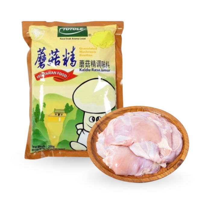 Totole Kaldu Jamur 200 gram & Paha Ayam Boneless Fillet Organik Probiotik Natural Poultry 500 gram