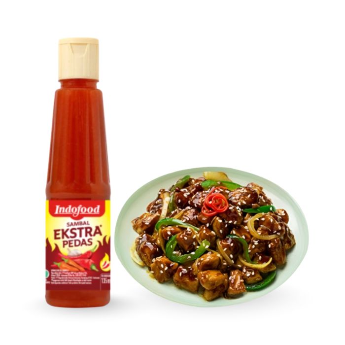 Indofood Saus Sambal Ekstra Pedas 135 ml & Ayam Nanas Chicken Teriyaki 250 gram
