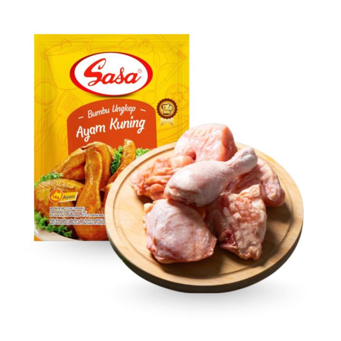 Sasa Bumbu Ungkep Ayam Kuning 25 gram & Olagud Dada dan Paha Probiotik 450 gr 1 pcs