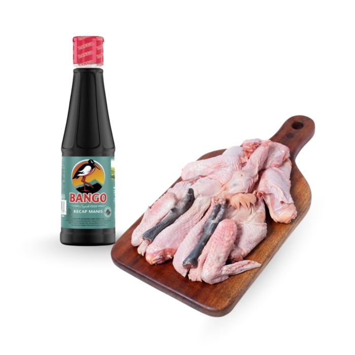 Bango Kecap Manis Botol 189 gram & Ayam Kampung Utuh Frozen Astro Farm 900 gram