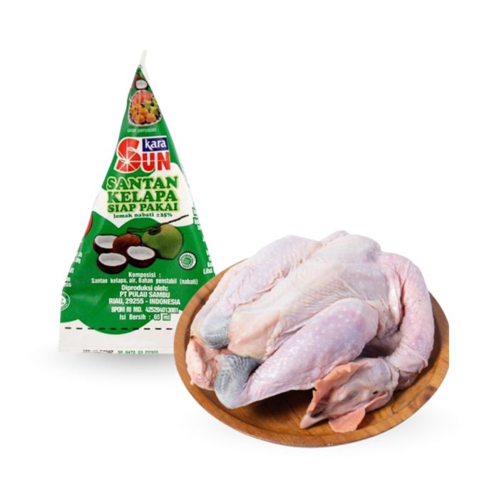 Sun Kara Santan Kelapa 65 ml & Ayam Kampung Parting 8 Frozen Astro Farm 900 gram