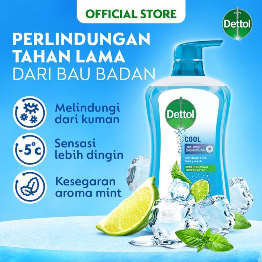 Dettol Cool Menthol & Eaucalyptus Antibacterial Body Wash 720gram