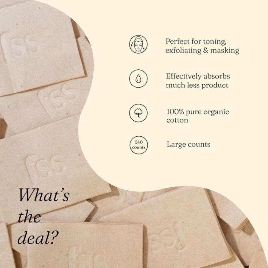 For Skin's Sake Ultra Thin Toning Pads - Kapas Toner Tipis 240 pcs 1pcs