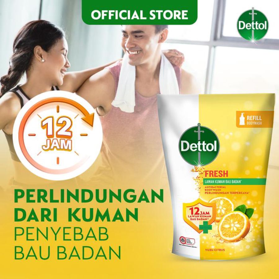 Dettol Fresh Yuzu Citrus Antibacterial Body Wash 500ml