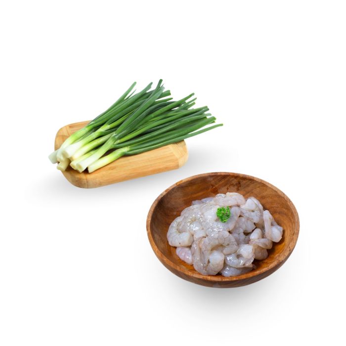 Bundle Daun Bawang Astro Farm 150 gram & Udang Kupas Vanamei Size M Astro Goods 250gram 1 pcs