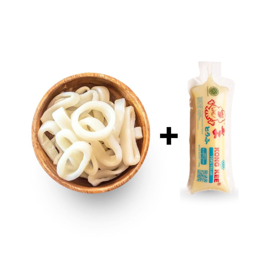 Bundle Cumi Ring - Astro Goods 500 gram & Kongkee Tofu Telur/Tahu Telur 140 gram 1pcs