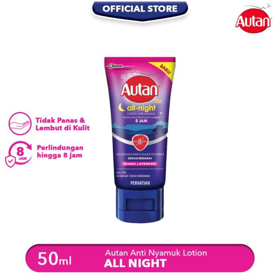 Autan All Night Lavender Lotion Anti Nyamuk 50ml