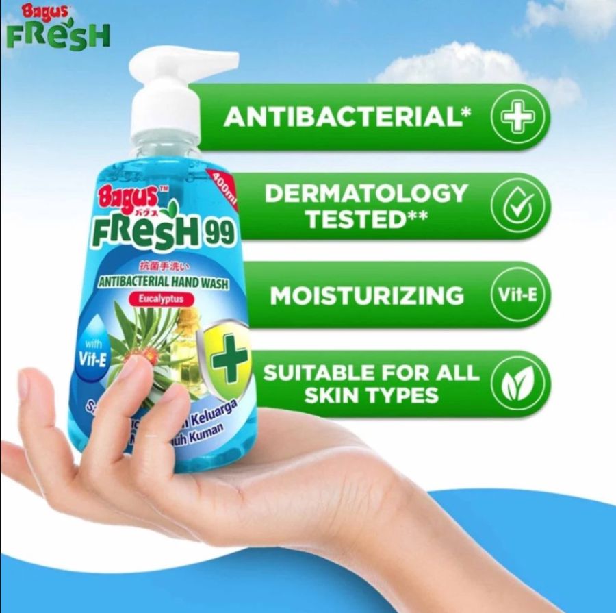 Bagus Fresh 99 Eucalyptus Antibacterial Hand Wash 400ml