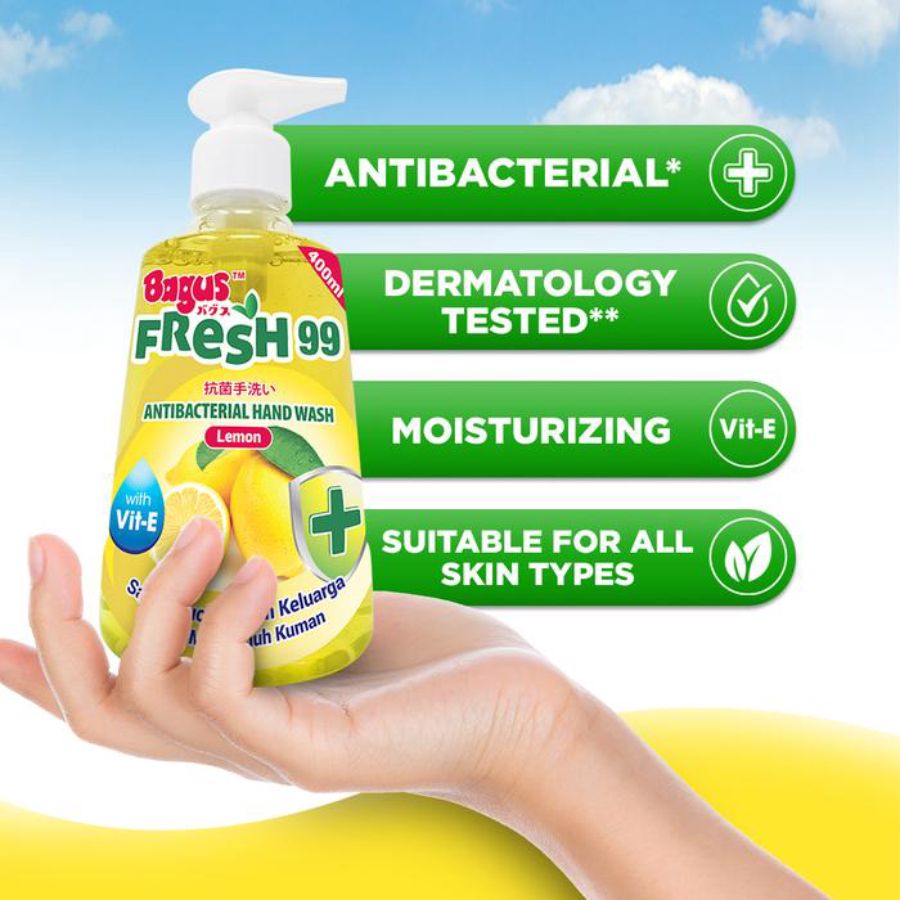 Bagus Fresh 99 Lemon Antibacterial Hand Wash 400ml