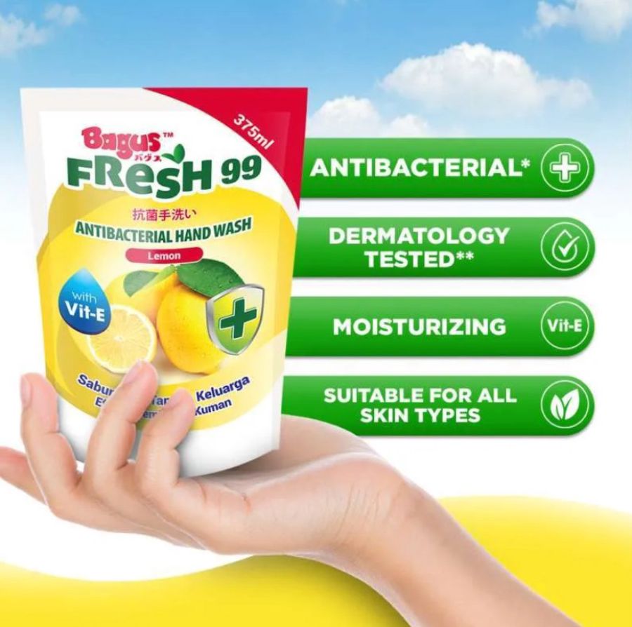 Bagus Fresh 99 Lemon Antibacterial Hand Wash 375ml