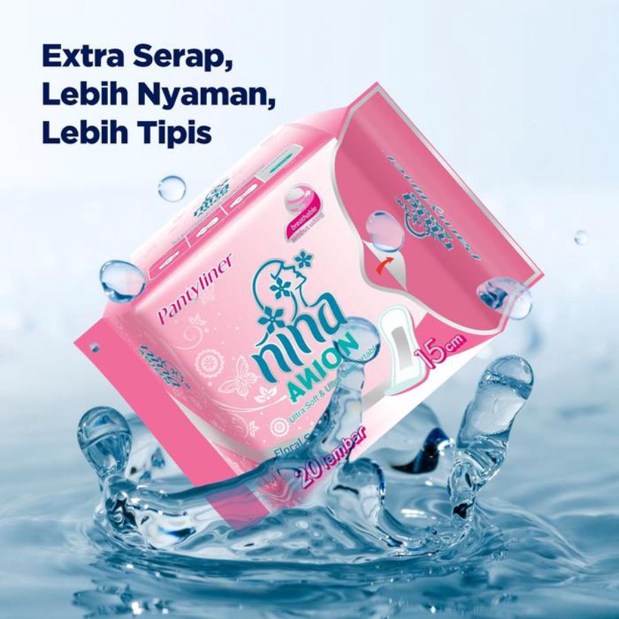 Bagus Nina Anion Pantylilner Floral 15cm 1pack