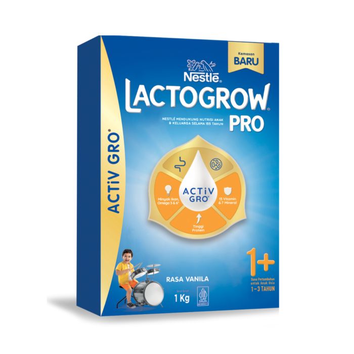 Nestle Lactogrow Pro 1+ Vanila Susu Pertumbuhan 1-3 Tahun