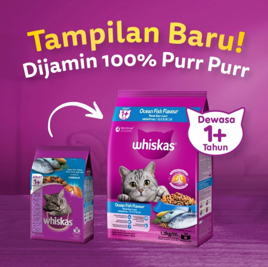 Whiskas Ocean Fish Adult Makanan Kucing 1200gram