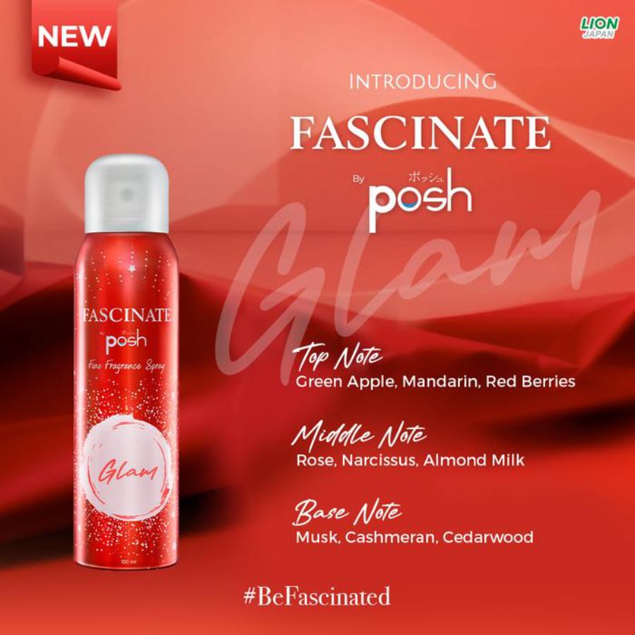 Posh Men Perfumed Spray Fascinate Glam 150ml