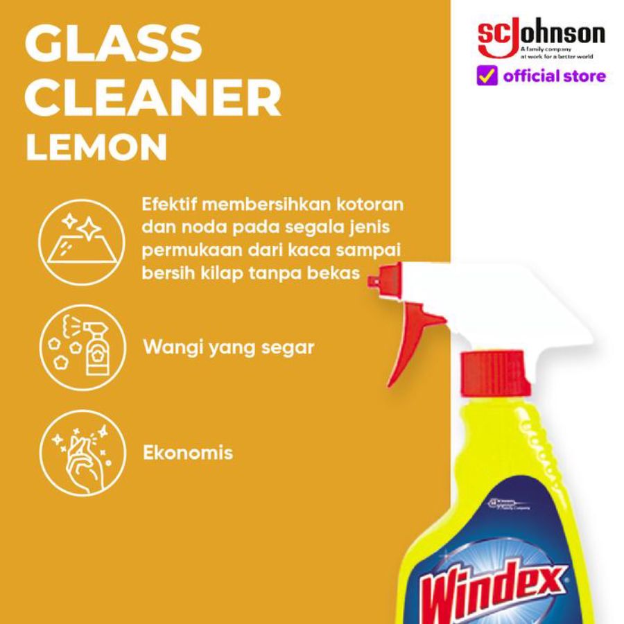 Windex Lemon Pembersih Kaca 500ml