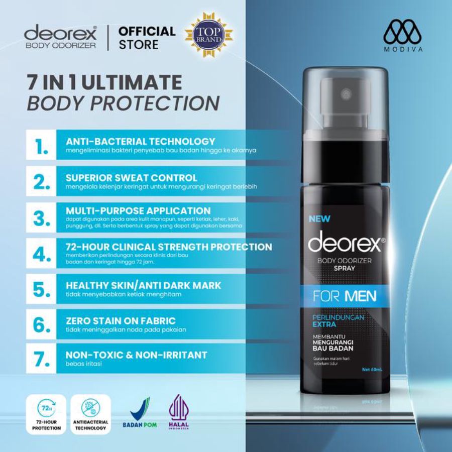 Deorex For Men Body Odorizer Spray 60ml