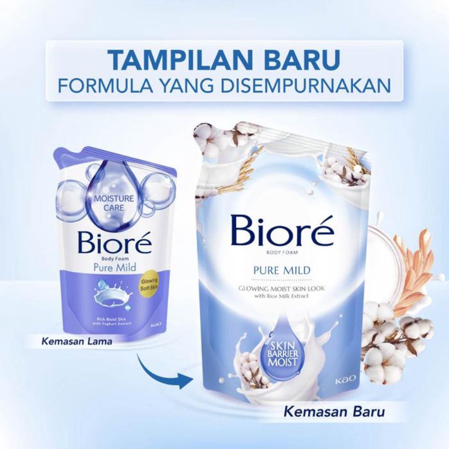 Biore Body Foam Pure Mild Pouch 400ml