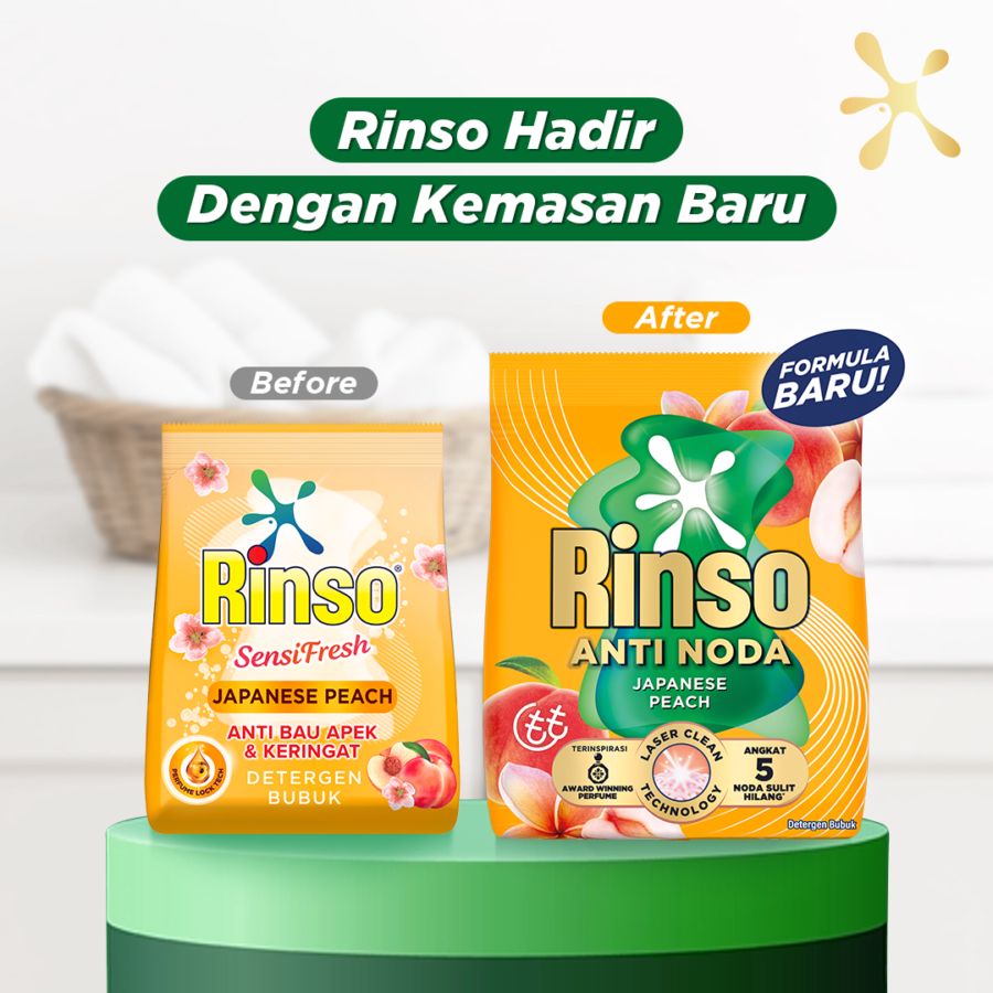 Rinso Anti Noda Japanese Peach Deterjen Bubuk  2750gram