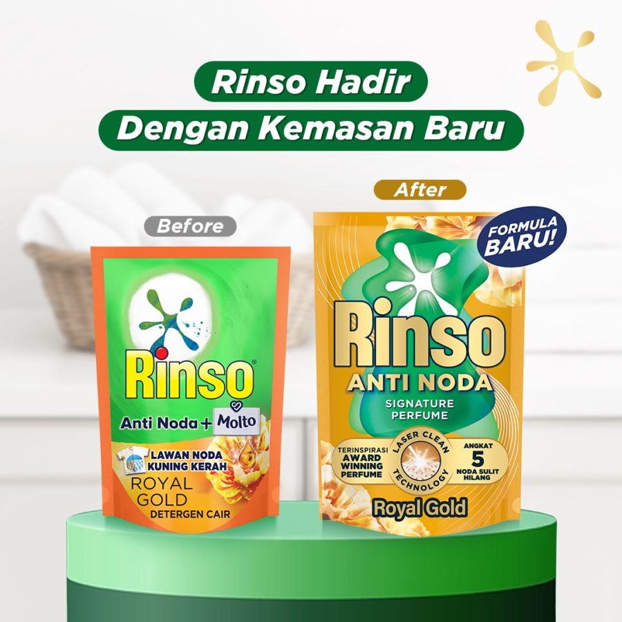 Rinso Anti Noda Royal Gold Deterjen Cair 510gram