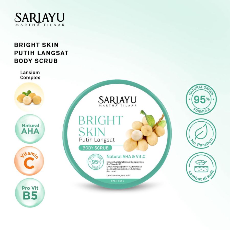 Sariayu Bright Skin Putih Langsat Body Scrub 175gram