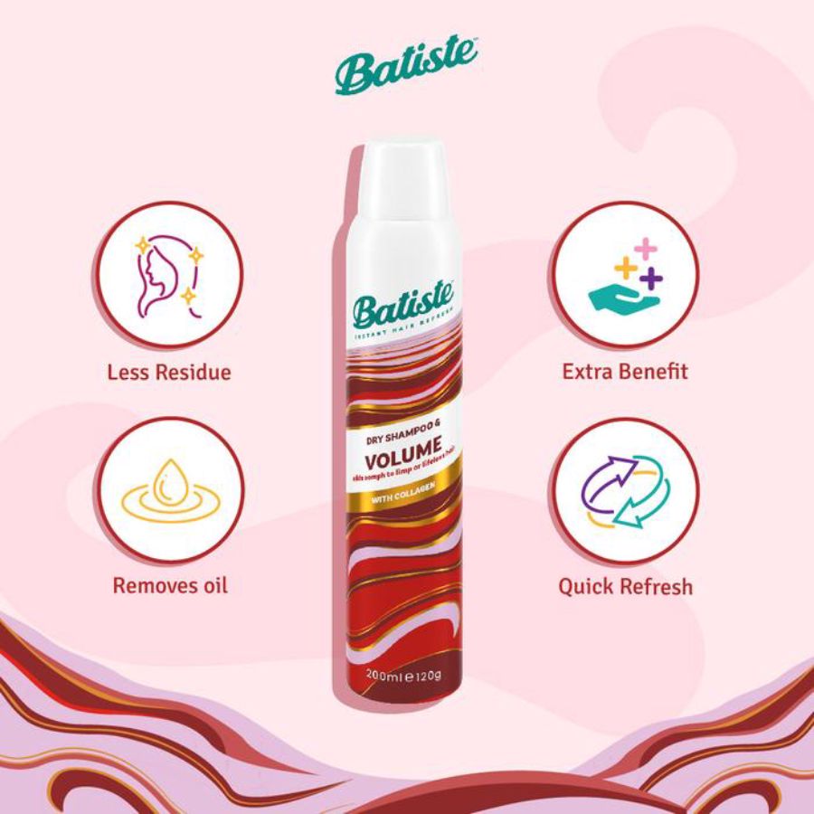 Batiste Volume with Collagen Dry Shampoo 200ml