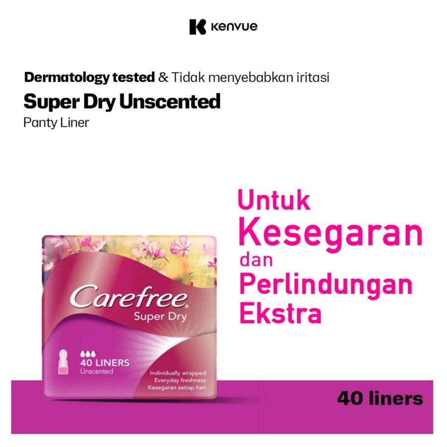 Carefree Super Dry Unscented Pantyliner 40pads