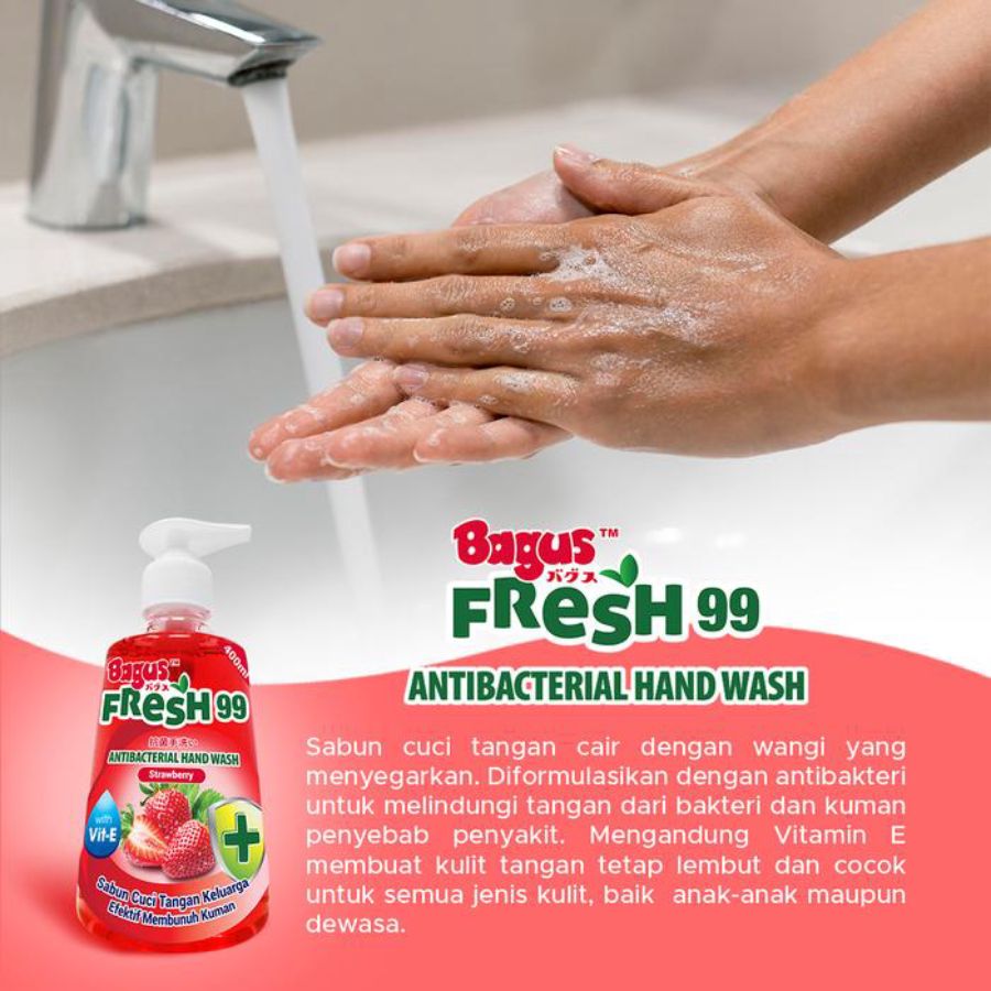 Bagus Fresh 99 Strawberry Antibacterial Hand Wash 400ml