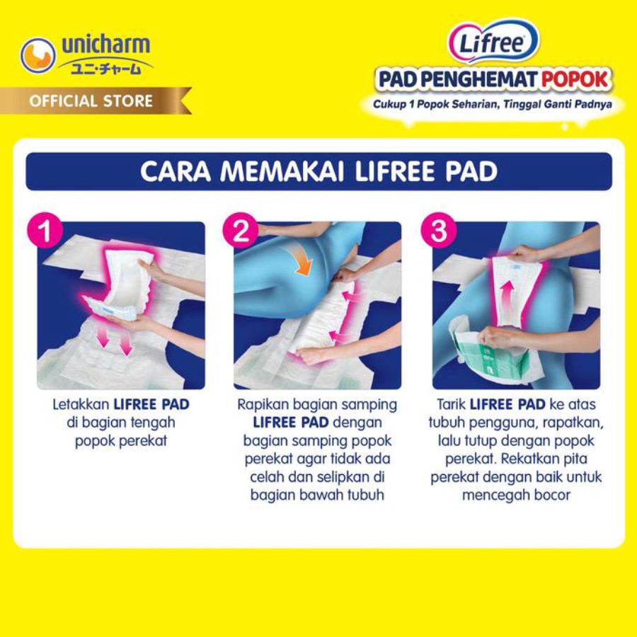 Lifree Paket Hemat 2in1 Popok L+Pad 1pcs