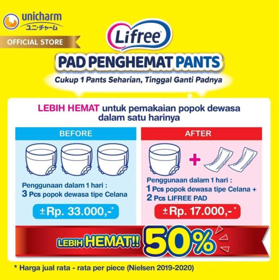 Lifree Pad Penghemat Pants 15P 1pack