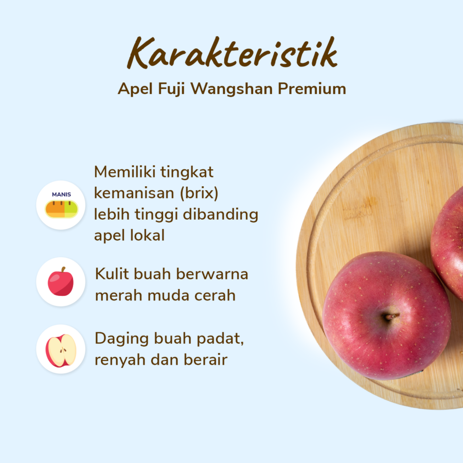 Apel Fuji Wangshan Premium 2 pcs 550-650 gram