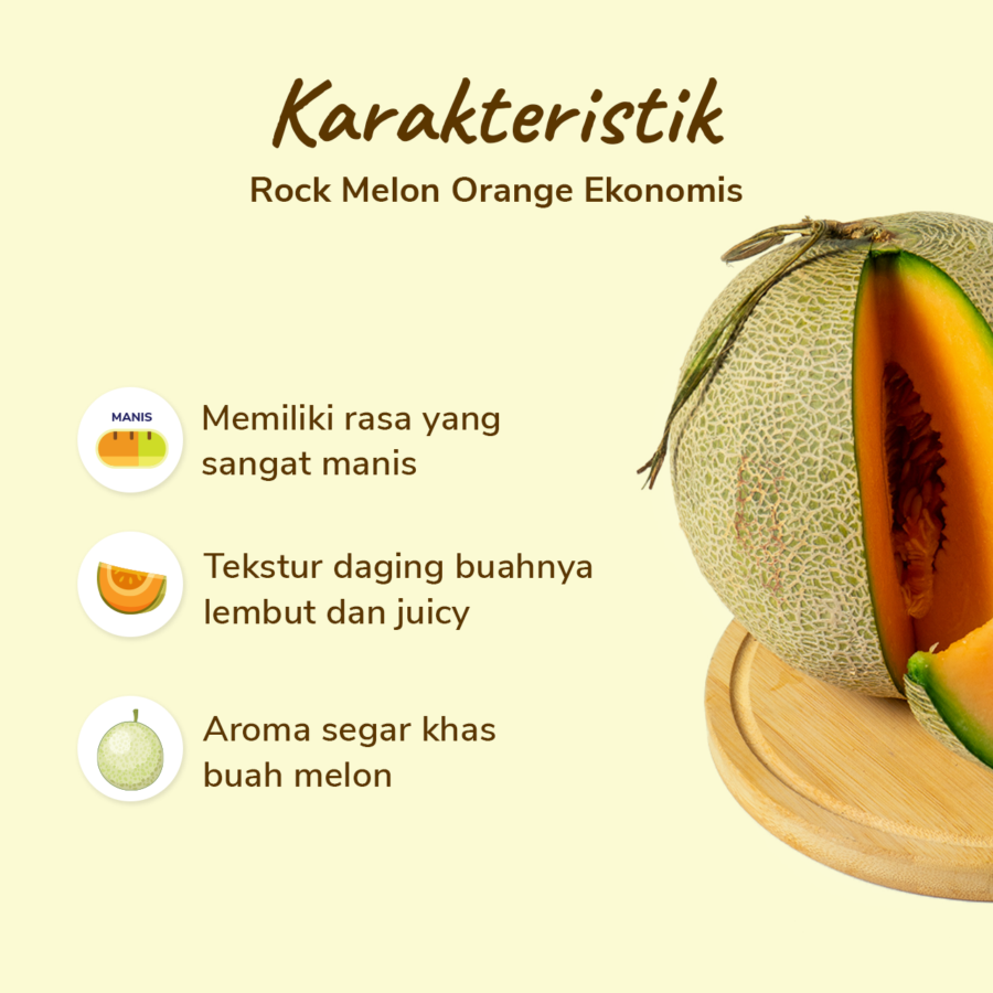Rock Melon Orange Ekonomis Astro Farm 1 pcs 1.8-2.2 kg 1pcs