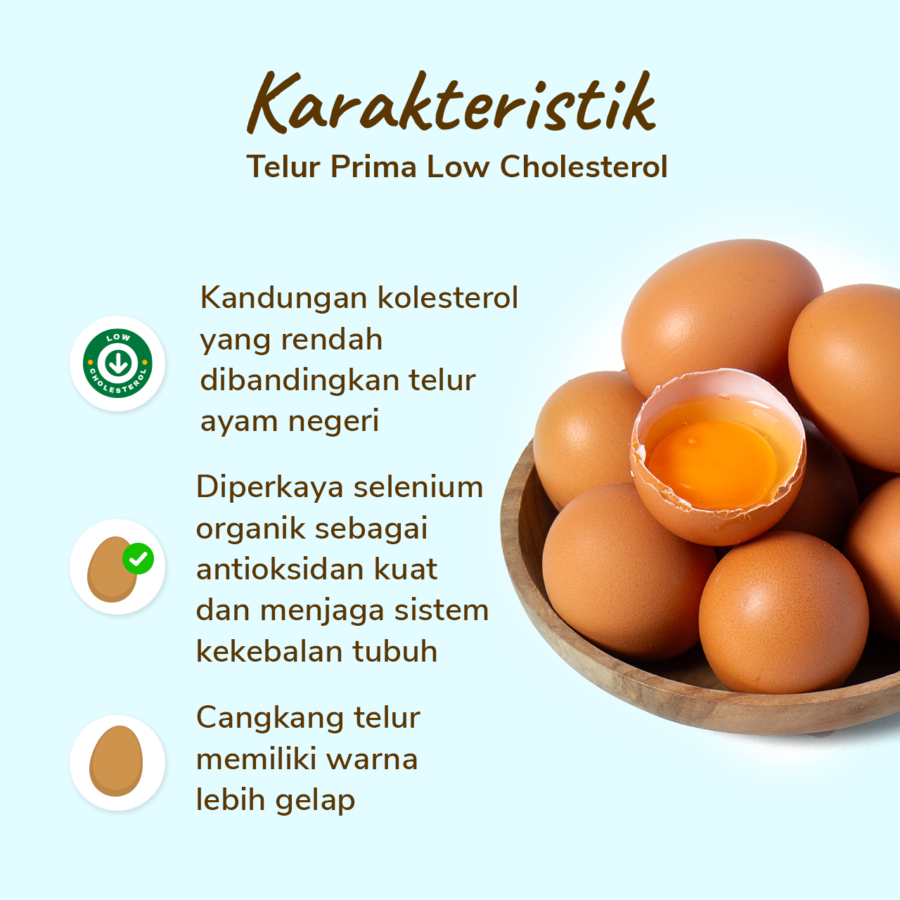 Telur Prima Low Cholesterol 10butir