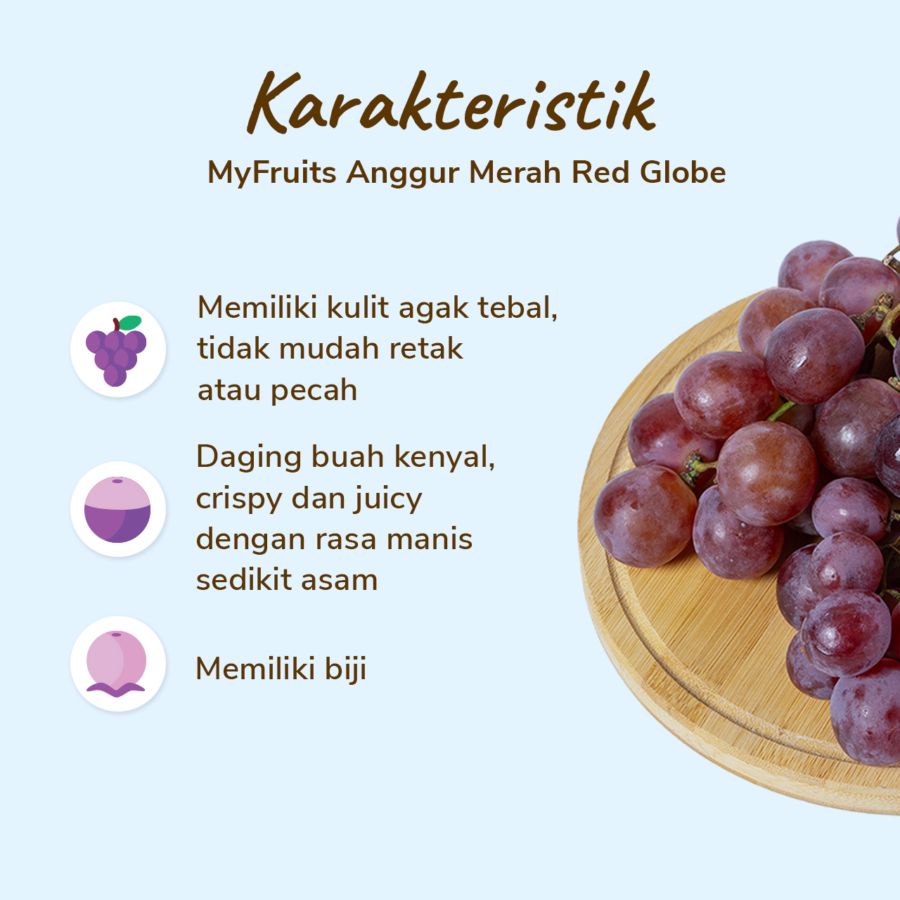 MyFruits Anggur Merah Red Globe 500gram